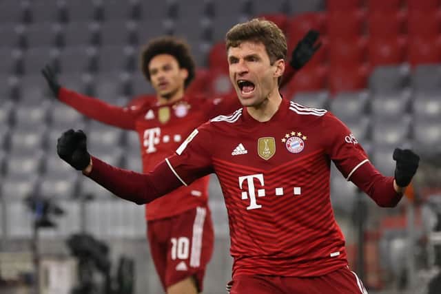 Bayern Munich’s Thomas Muller has been linked with a move to Everton. Photo by Alexander Hassenstein/Getty Images