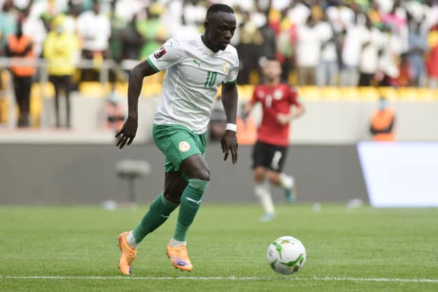 Sadio Mane in action for Senegal in their World Cup qualifier against Egypt.