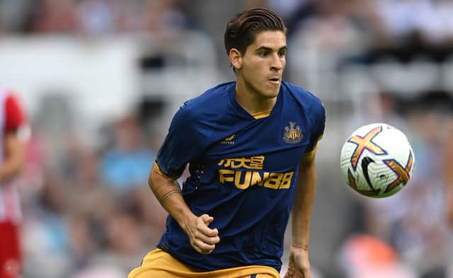Newcastle player Santiago Munoz in action during the pre season friendly match against Athletic Bilbao at St James’ Park (Photo by Stu Forster/Getty Images)