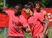 Liverpool pair Ibrahima Konate and Darwin Nunez. Picture: John Powell/Liverpool FC via Getty Images