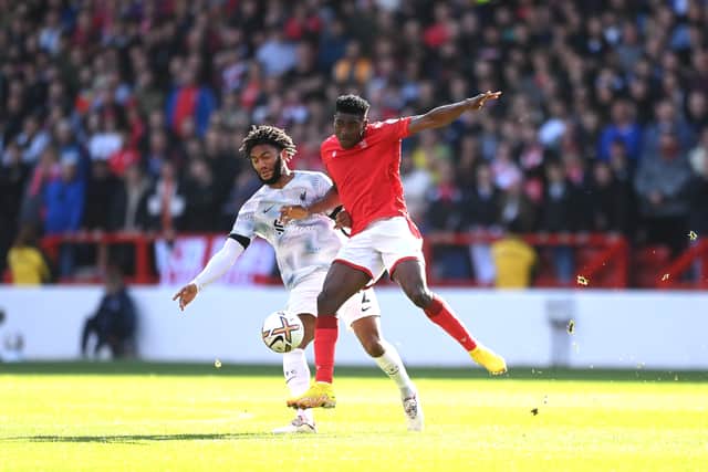 Joe Gomez in action for Liverpool against Nottingham Forest. Picture: Michael Regan/Getty Images