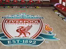 Liverpool’s dressing room. Picture: John Powell/Liverpool FC via Getty Images