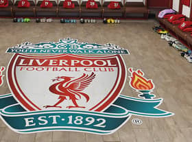 Liverpool’s dressing room. Picture: John Powell/Liverpool FC via Getty Images