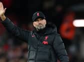 Jurgen Klopp celebrates Liverpool’s win against Napoli. Picture: Michael Regan/Getty Images