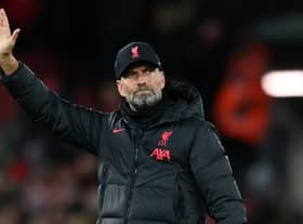 Jurgen Klopp celebrates Liverpool’s win against Napoli. Picture: Michael Regan/Getty Images