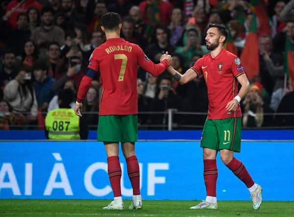 Cristiano Ronaldo and Bruno Fernandes are in the Portugal squad. Credit: Getty.