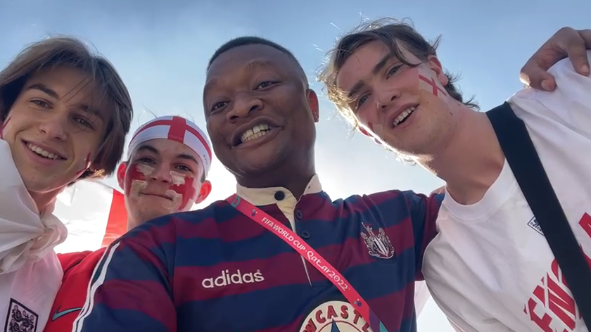 Watch brilliant video of England fans outside Khalifa International Stadium making Iran World Cup predictions