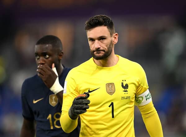 Hugo Lloris of France is seen during the FIFA World Cup Qatar 2022 Group D match between France and Denmark at Stadium 974 (Photo by Clive Mason/Getty Images)