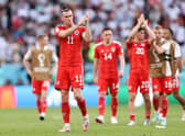  Gareth Bale of Wales applauds fans after the 0-2 loss during the FIFA World Cup Qatar 2022 Group B match between Wales and IR Iran  (Photo by Julian Finney/Getty Images)