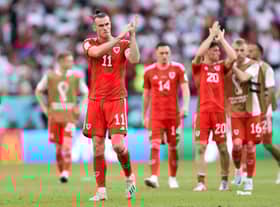  Gareth Bale of Wales applauds fans after the 0-2 loss during the FIFA World Cup Qatar 2022 Group B match between Wales and IR Iran  (Photo by Julian Finney/Getty Images)