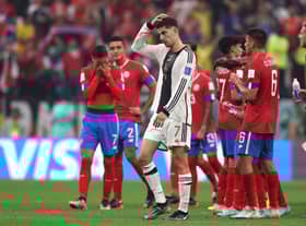 Kai Havertz of Germany walks off the pitch after his side exited the World Cup despite a 4-2 win against Costa Rica (Photo by Alexander Hassenstein/Getty Images)