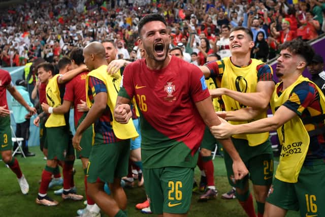 Goncalo Ramos of Portugal scored an excellent hat-trick against Switzerland (Getty Images)