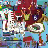 Talenthouse’s final mural pulling together the stories of the World Cup through art. 