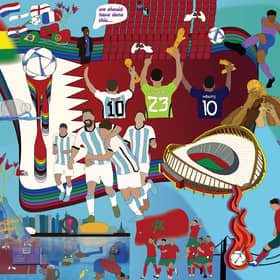 Talenthouse’s final mural pulling together the stories of the World Cup through art. 