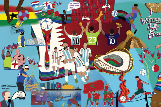 Talenthouse’s final mural pulling together the stories of the World Cup through art. 