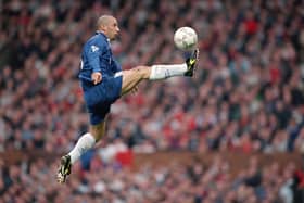 Gianluca Vialli during his playing career at Chelsea in 1996 (Credit: Clive Brunskill/Allsport)