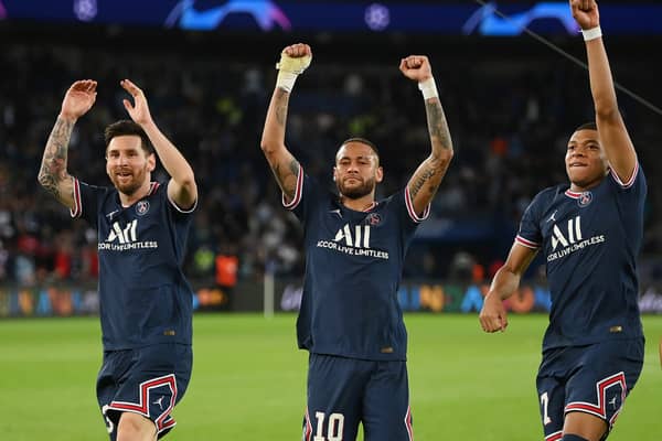 PSG’s attacking trio of Lionel Messi, Neymar and Kylian Mbappe are expected to play. (Getty Images)