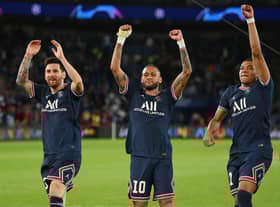 PSG’s attacking trio of Lionel Messi, Neymar and Kylian Mbappe are expected to play. (Getty Images)