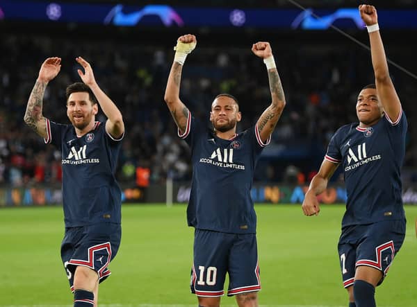PSG’s attacking trio of Lionel Messi, Neymar and Kylian Mbappe are expected to play. (Getty Images)
