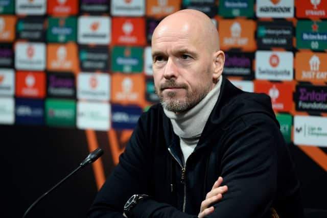 Manchester United boss Erik ten Hag. (Photo by JOSEP LAGO/AFP via Getty Images)