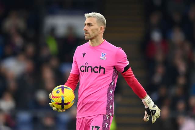 Vicente Guaita of Crystal Palace looks on during the Premier League match between Crystal Palace and Brighton . (Photo by Alex Davidson/Getty Images)