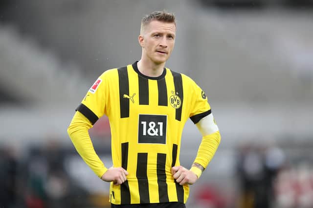 Marco Reus reacts after Borussia Dortmund concede late against VfB Stuttgart