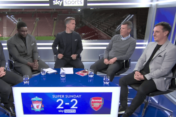 Roy Keane had the studio stitches as he labelled Andy Robertson a ‘big baby’ for protests over an elbow from the linesman not once, not twice, but three times.