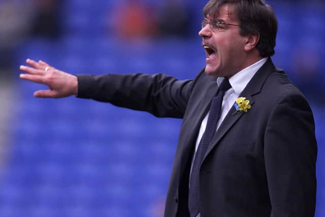 Allardyce during his early days at Bolton, with his once-trademark moustache.