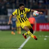 Jude Bellingham of Borussia Dortmund in action on the ball