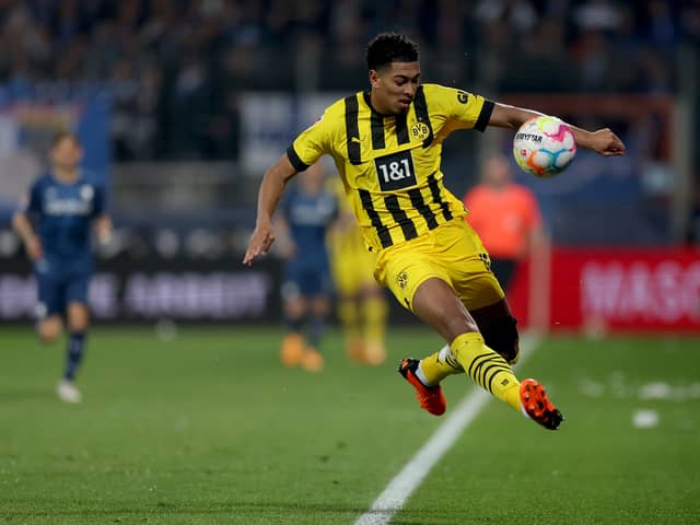 Jude Bellingham of Borussia Dortmund in action on the ball