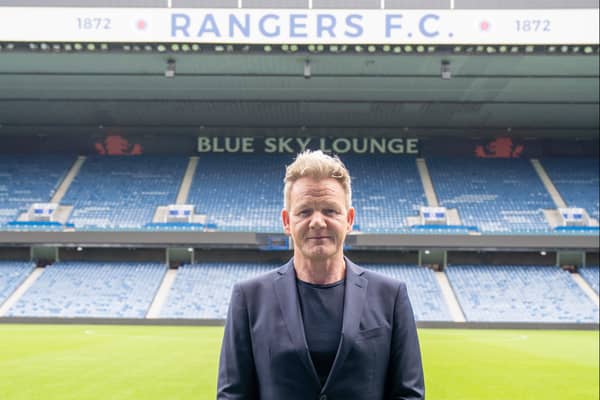 Gordon Ramsay at Ibrox (Image: @RangersFC - Twitter)