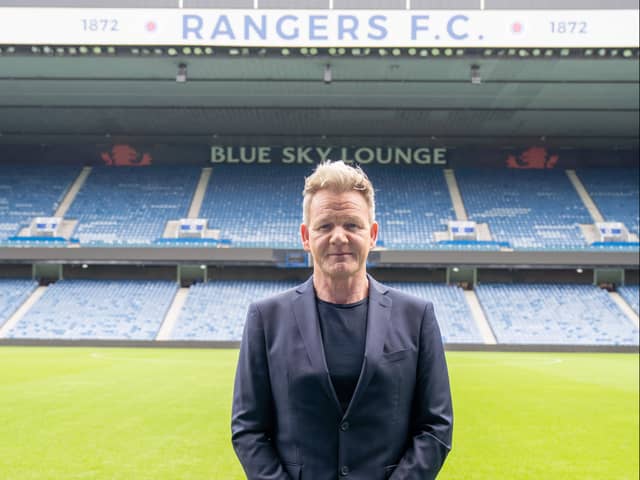 Gordon Ramsay at Ibrox (Image: @RangersFC - Twitter)