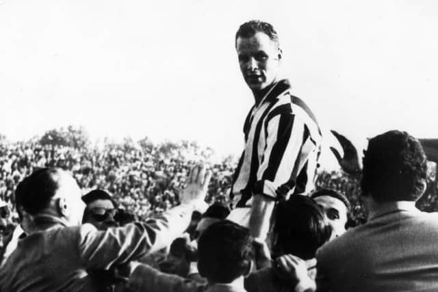 John Charles after winning the 1958 Coppa Italia with Juventus.
