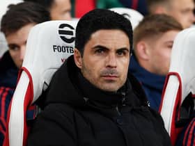 Arsenal manager Mikel Arteta looks on during a match