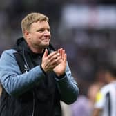 Newcastle United manager Eddie Howe applauds the crowd