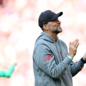 Liverpool manager Jurgen Klopp applauds the fans after a match