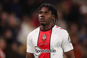 Romeo Lavia of Southampton looks on during  a match