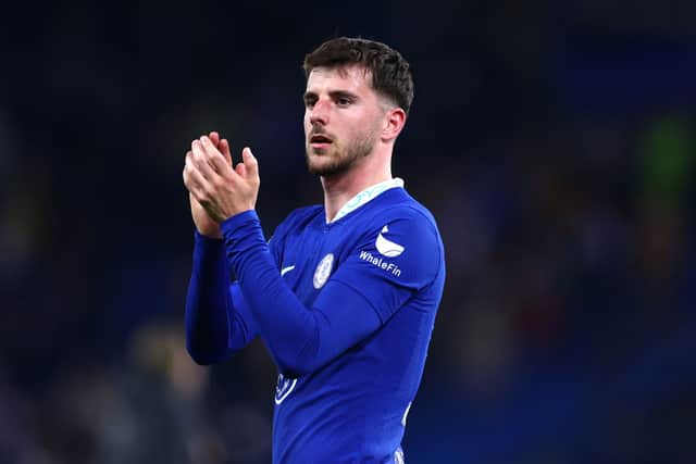 Mason Mount of Chelsea applauds the fans after their side’s defeat in the UEFA Champions League quarterfinal second leg match (Photo by Clive Rose/Getty Images)