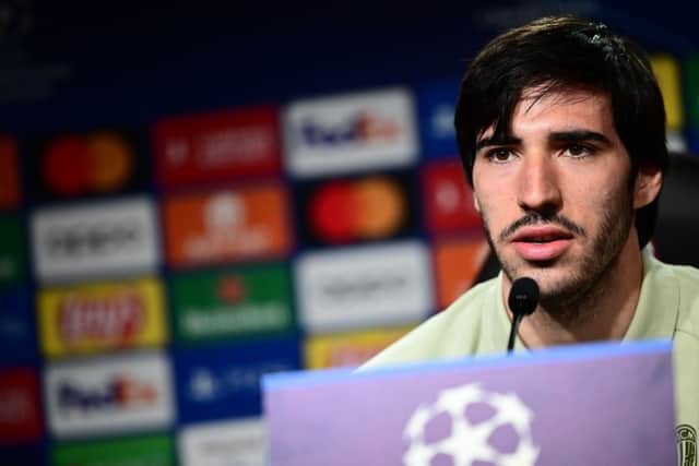 Sandro Tonali is due on Tyneside on Wednesday after being confirmed as a Newcastle United player. (Photo by MARCO BERTORELLO/AFP via Getty Images)