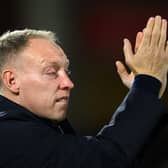 Nottingham Forest manager Steve Cooper applauds the fans after a match