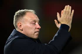 Nottingham Forest manager Steve Cooper applauds the fans after a match