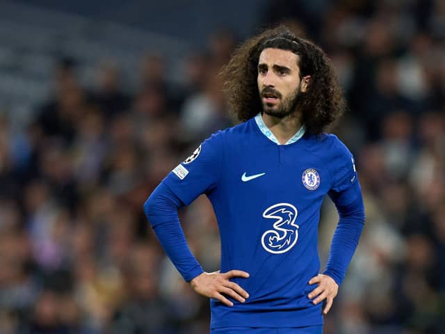 Marc Cucurella of Chelsea FC looks on during the UEFA Champions League quarterfinal first leg match (Photo by Angel Martinez/Getty Images)