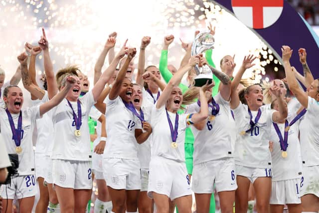 England’s Lionesses winning the UEFA Women’s Euro 2022