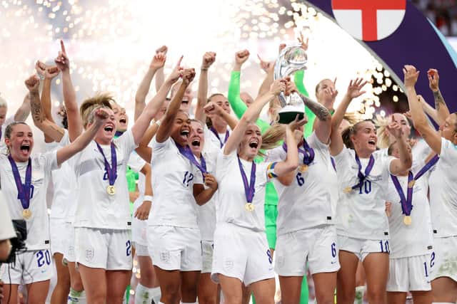 England’s Lionesses winning the UEFA Women’s Euro 2022 