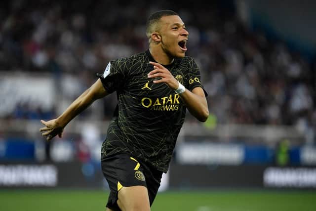 Saudi Pro League side Al Hilal have submitted a world-record bid for Kylian Mbappe. (Photo by JULIEN DE ROSA/AFP via Getty Images)