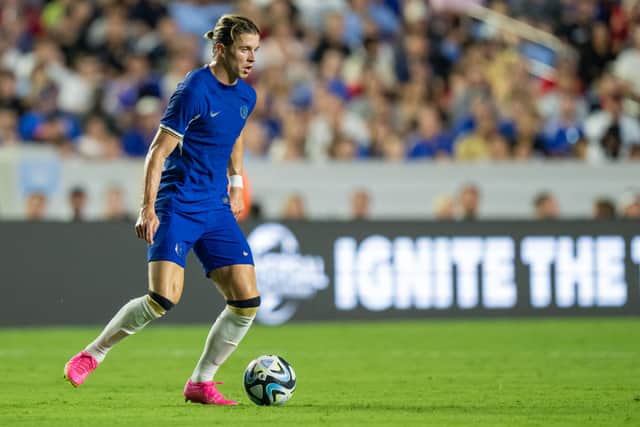 Conor Gallagher #23 of Chelsea FC plays against Wrexham AFC during a pre-season (Photo by Jacob Kupferman/Getty Images)