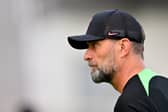Liverpool manager Jurgen Klopp looks on during a training session