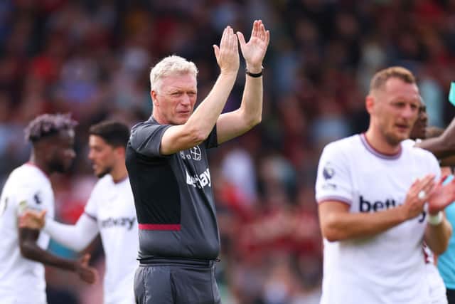 West Ham David Moyes applauds supporters after his side’s 1-1 draw with Bournemouth. The Hammers host Chelsea in the Premier League on Sunday afternoon, and could hand a debut to new signing James Ward-Prowse - check out our full predicted line-up below.