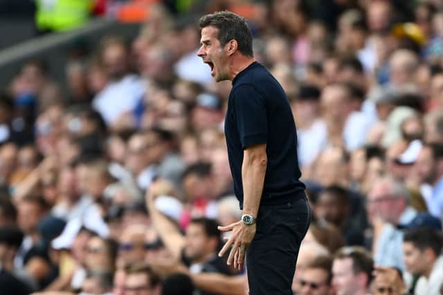 Fulham manager Marco Silva reacts during a Premier League match. The Cottagers have abandoned a deal for Chelsea winger Callum Hudson-Odoi in recent weeks, but should perhaps consider a swoop for Everton’s Demarai Gray instead.