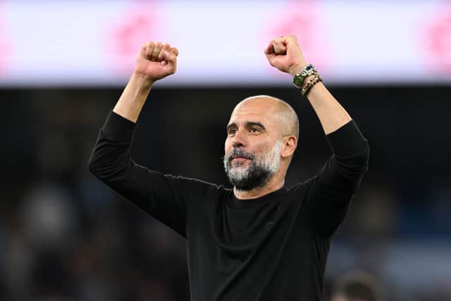 Manchester City manager Pep Guardiola. The Etihad boss is said to prefer a swoop for Wolves midfielder Matheus Nunes over Crystal Palace’s Eberechi Eze, as outlined in Thursday’s Premier League transfer rumour round-up.
